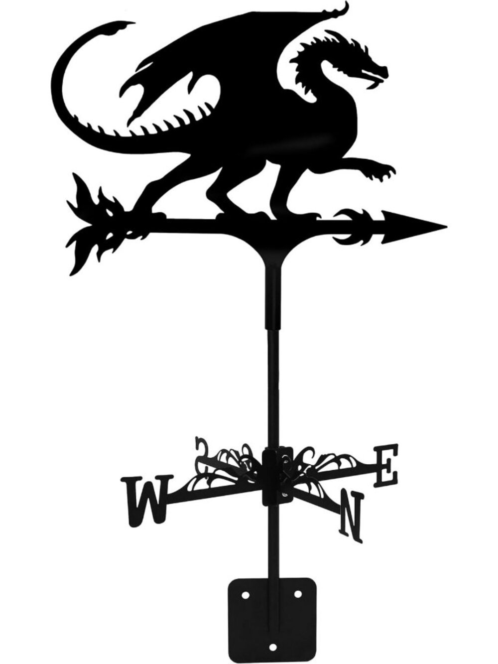 Creative Dragon Weathervane for Roofs & Gardens - Mini Metal Outdoor Decor